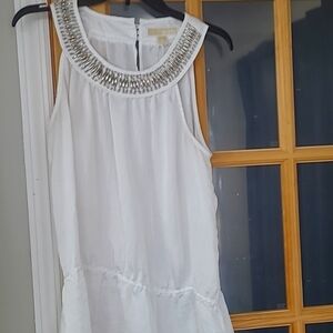Sleevless top,white color, size M, brand Michael Kors
